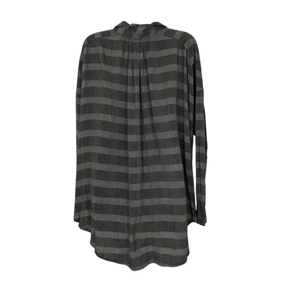 Free People Plaid Button Down Shirt Over Sized Size S - Picture 5 of 7